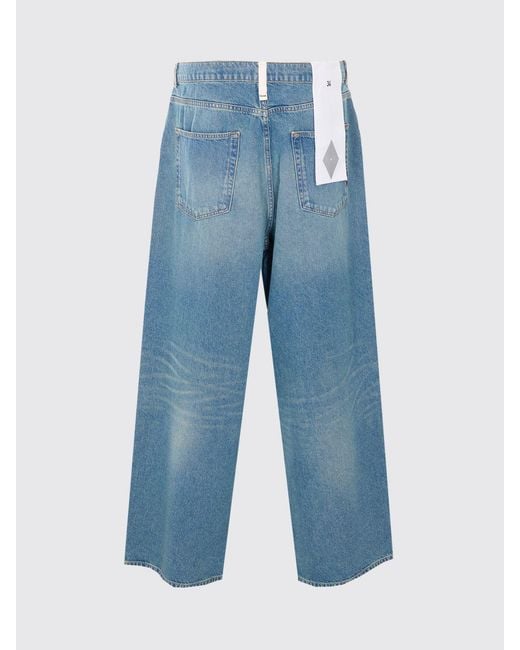 AMISH Blue Huge Straight Fit Distressed Effect Cotton Denim Jeans for men