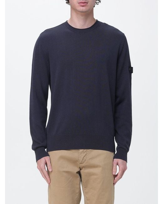 Peuterey Blue Cotton Crewneck Pullover for men