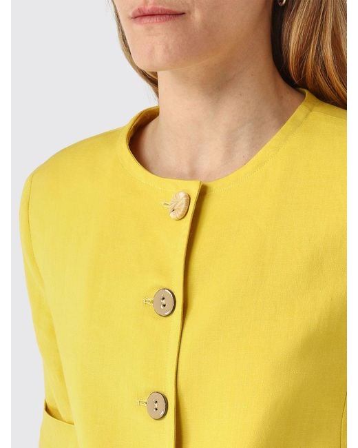 Maliparmi Yellow Linen Blend Jacket