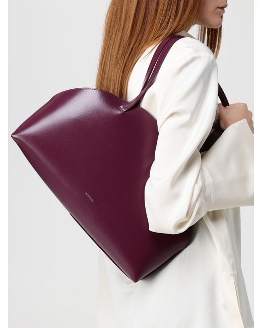 Jil Sander Purple Shoulder Bag