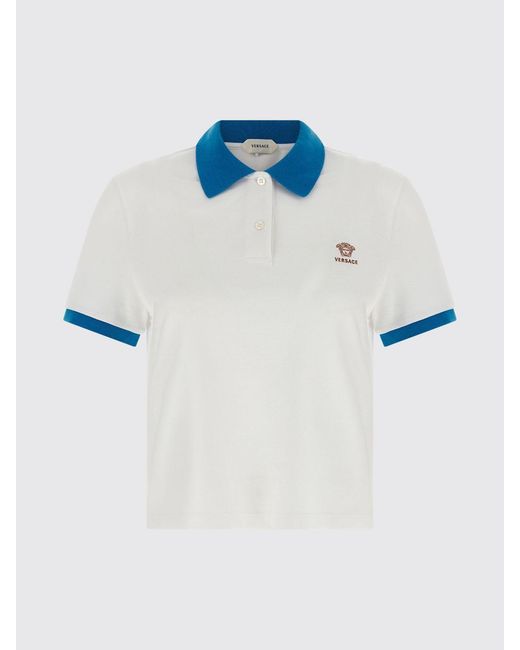 Versace White Medusa Cotton Polo Shirt