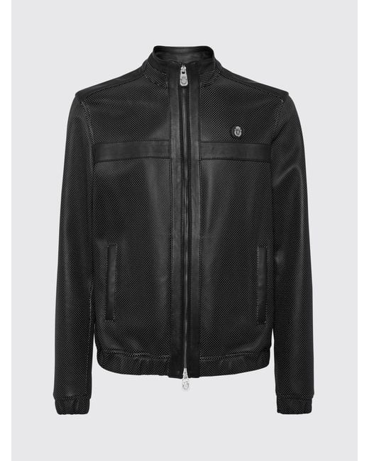 Billionaire Black Nappa Leather Jacket for men