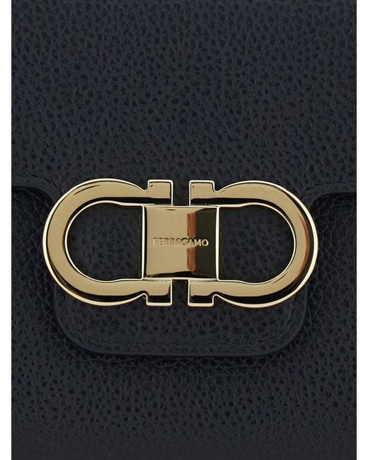 Ferragamo Black Gancini Pouch