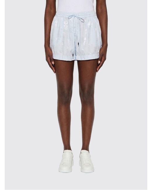 McQueen White Viscose Jogging Shorts