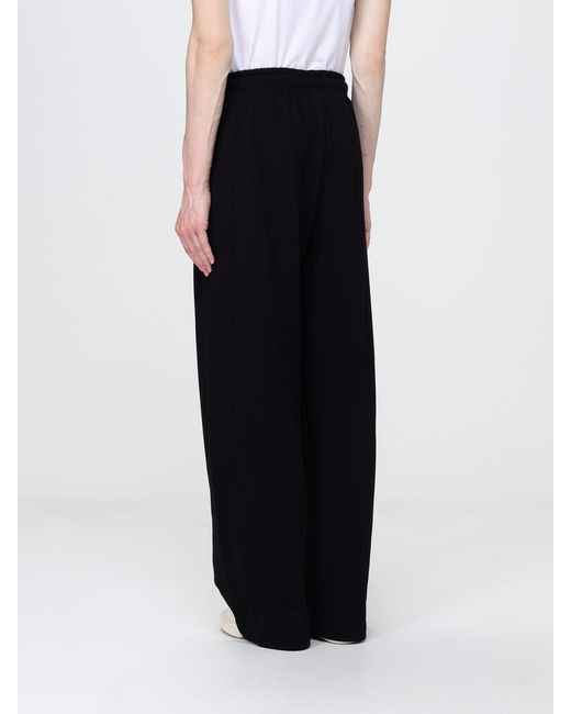 DISCLAIMER Black Wide-Leg Cotton Jogging Trousers With Elasticated Waist