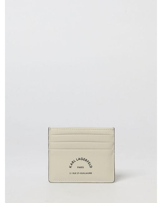 Karl Lagerfeld White Rsg Maison Faux Leather Credit Card Holder