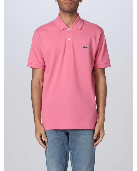 Lacoste Polo Shirt in Pink for Men Lyst