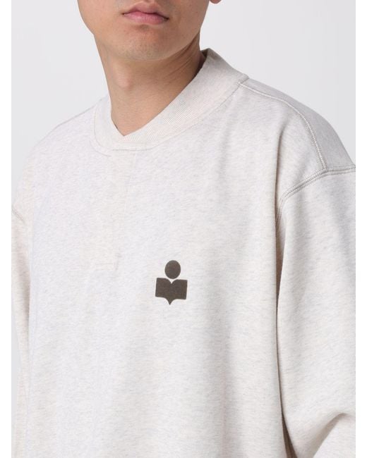 Isabel Marant White Cotton Crew Neck Sweatshirt for men