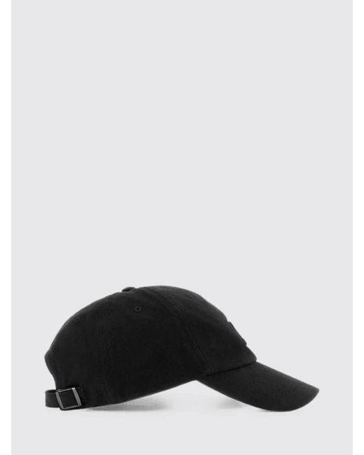Jil Sander Black Cotton Twill Baseball Cap With Embroidered Logo for men