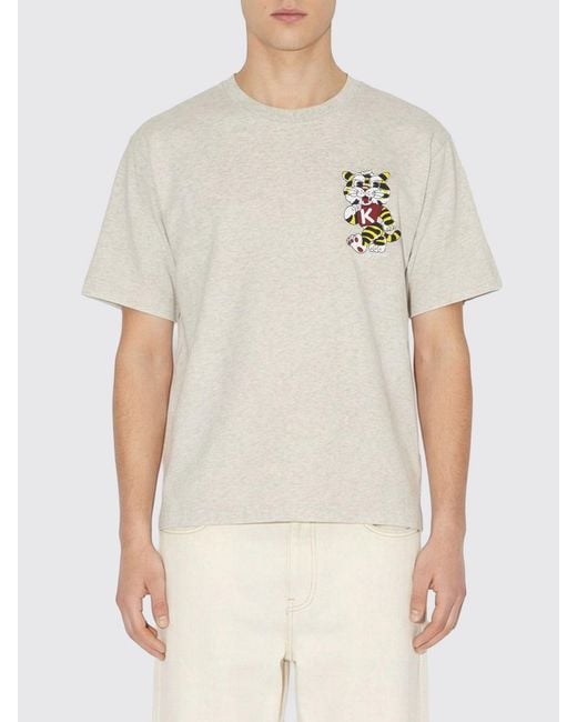 KENZO White Printed Cotton T-Shirt for men