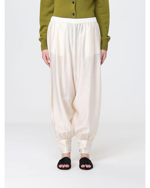 Cordera White Wide Leg Lyocell Blend Sarouel Trousers