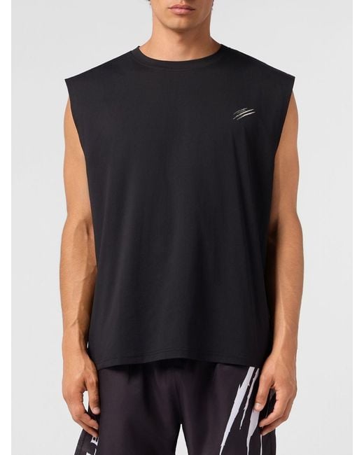 Philipp Plein Black Tank Top for men