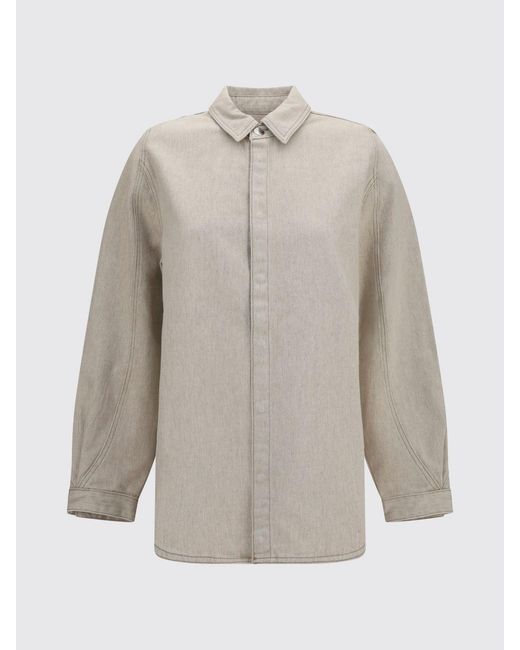 Jacquemus Natural Amelo De-Nîmes Relaxed Fit Cotton-Blend Shirt