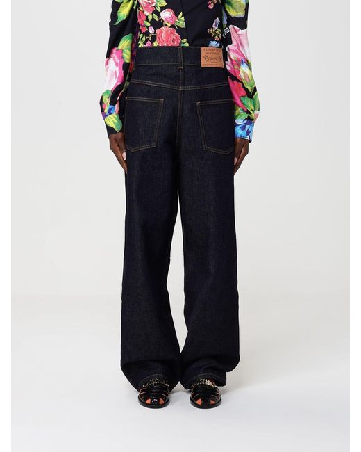 Moschino Couture Blue Wide Leg Jeans