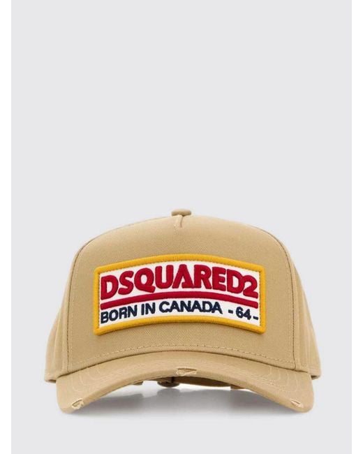 DSquared² Gray Logo Cotton Twill Cap for men