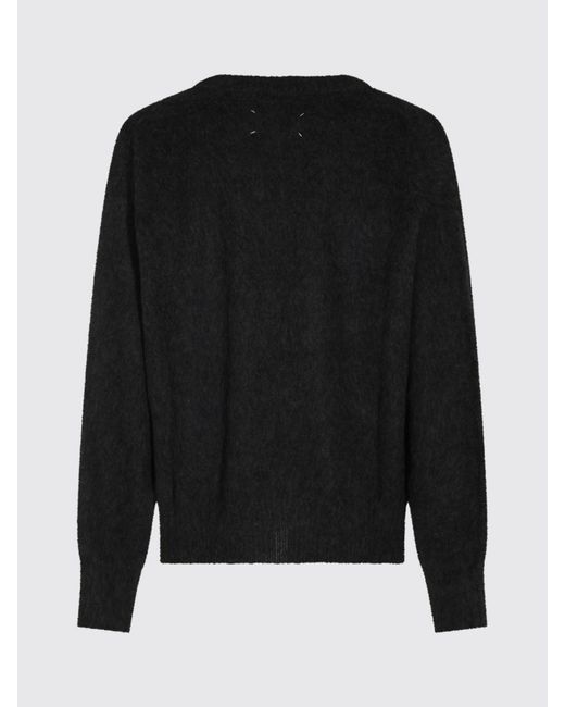 Maison Margiela Gray Fauna-Print Wool And Alpaca Blend Crewneck Jumper for men