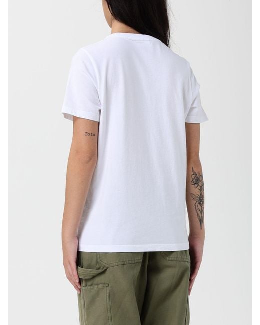 Maison Kitsuné White Maison KitsunÉ Cotton T-Shirt With Logo