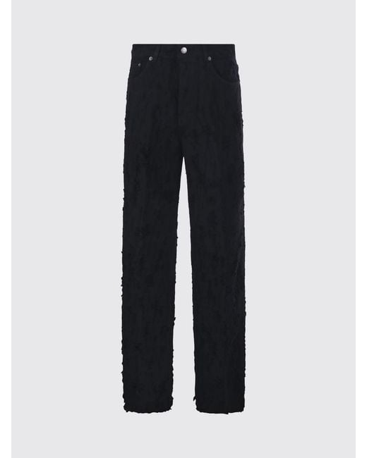 Haikure Blue Distressed Denim Wide-Leg Jeans