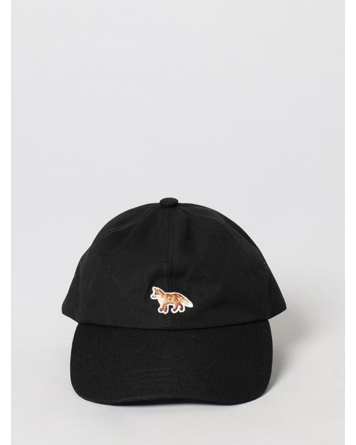 Maison Kitsuné Black Maison Kitsun&Eacute Hat for men