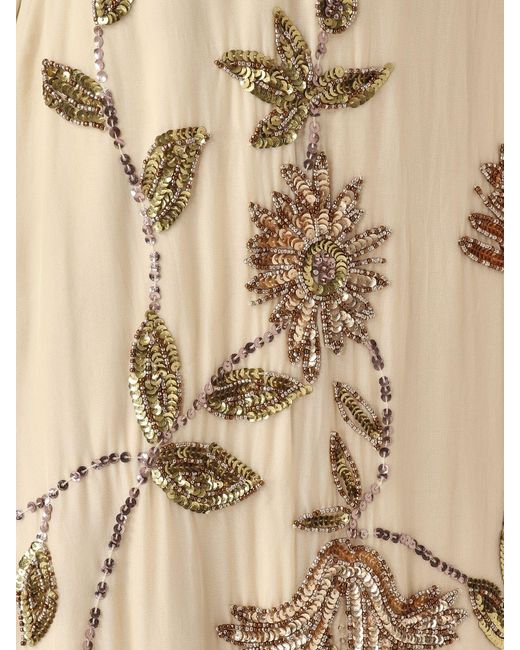 Maliparmi Natural Viscose Skirt With Embroidery