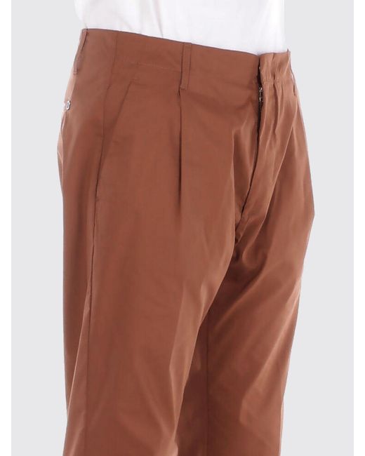 Dondup Brown Cotton Slim Fit Pants for men
