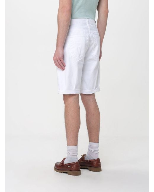Dondup White Denim Shorts for men
