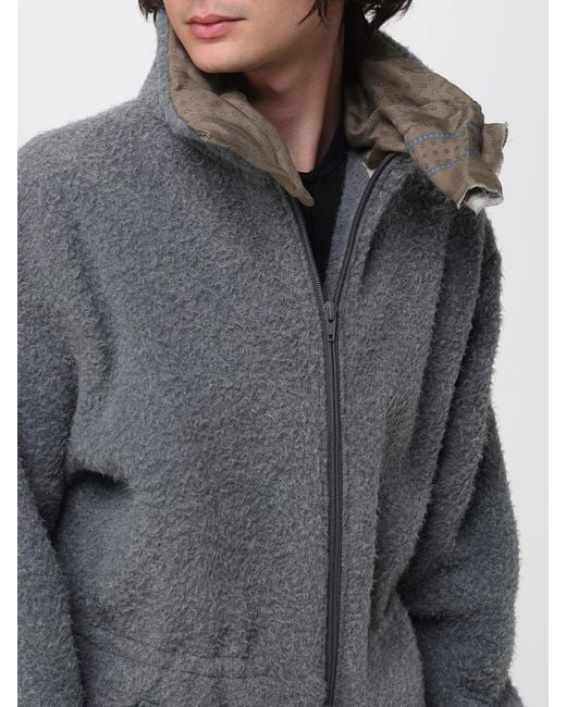 Magliano Gray Oversized Fleece Jacket for men