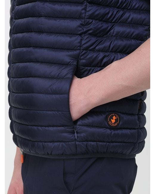 Save The Duck Blue Padded Zip Puffer Jacket for men