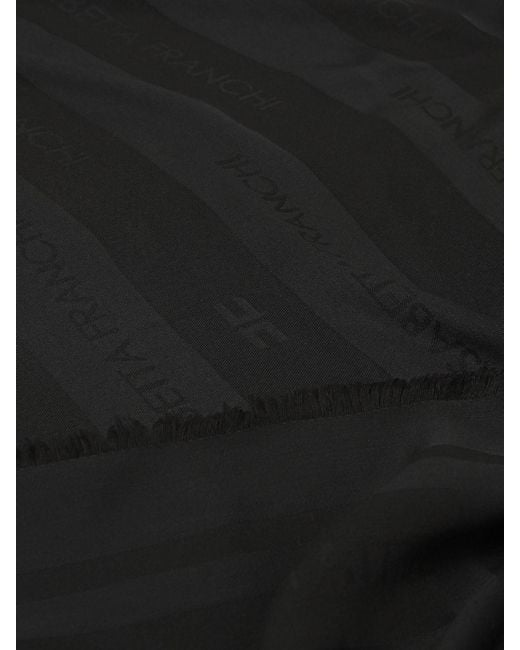 Elisabetta Franchi Black Viscose Blend Scarf