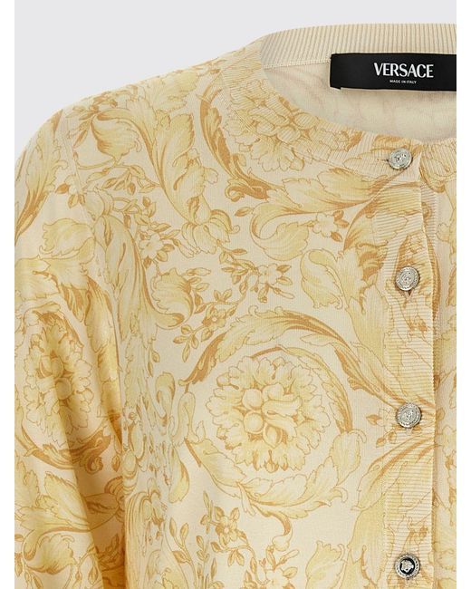 Versace Natural Baroque Silk Cardigan
