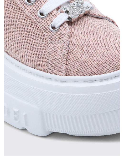 Casadei Pink Nexus Solar Eclipse Wedge Sneakers