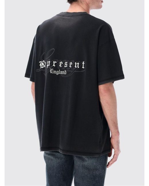 Represent Black Cotton Crew-Neck T-Shirt With Logo for men