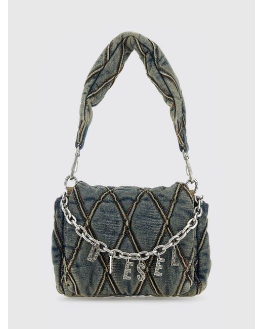 DIESEL Gray Charm-D Shoulder S Bag