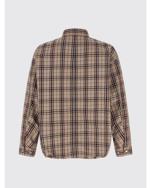 Comme des Garçons Brown Comme Des GarÇ Ons Tartan Cotton Blend Shirt Jacket With Patch Pockets for men