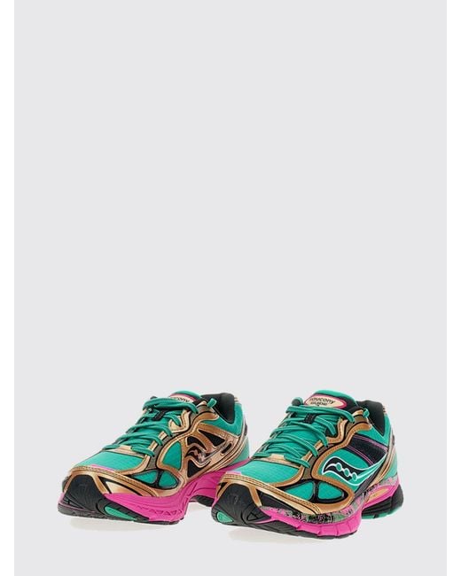 Saucony Green Progrid Guide Technical Fabric And Rubber Sneakers for men