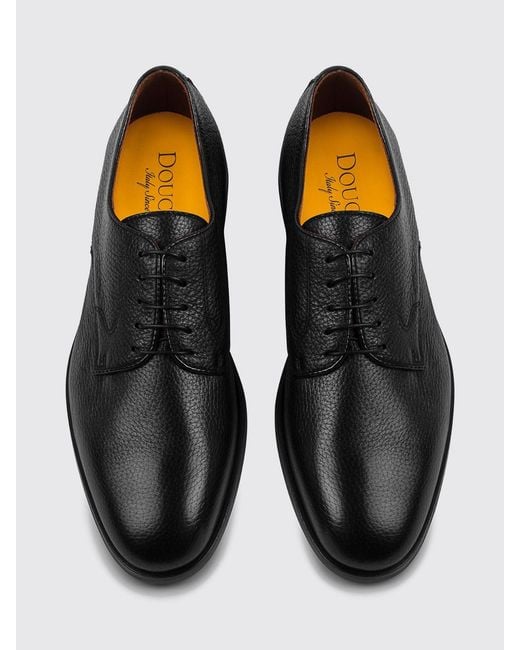 Doucal's Black Brogue Shoes for men