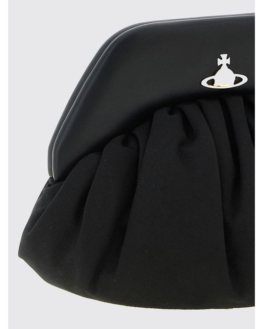 Vivienne Westwood Black Broke Draped Viscose Clutch