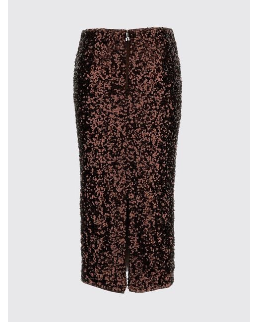 ROTATE BIRGER CHRISTENSEN Black Sequin Midi Skirt