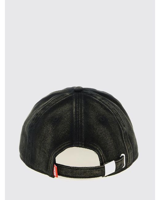 DIESEL Black C-Run Cotton Denim Hat for men