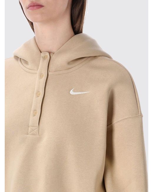 Nike Natural Phoenix Fleece Cotton Blend Sweatshirt