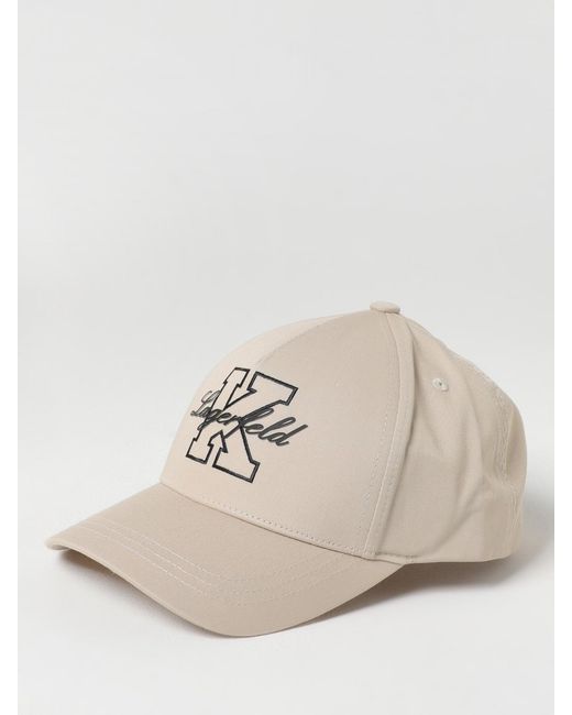 Karl Lagerfeld Natural Logo Baseball Cap for men
