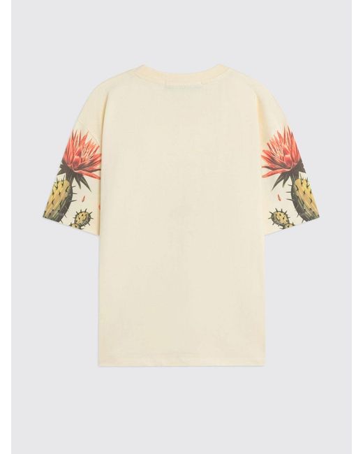 Barrow Gray Printed Cotton T-Shirt for men