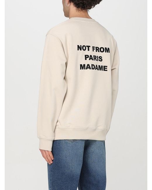 Drole de Monsieur Natural Drole De Monsieur Basic Cotton Sweatshirt With Logo for men