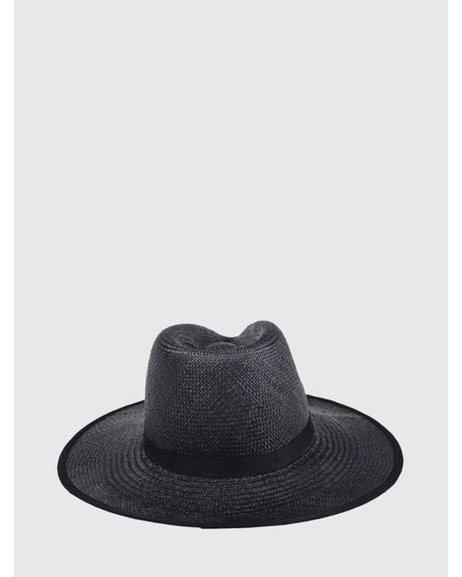 Max Mara Black Raffia Hat
