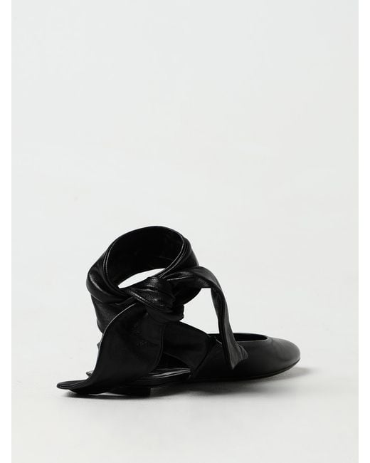 The Attico Black Leather Shoes Cloe