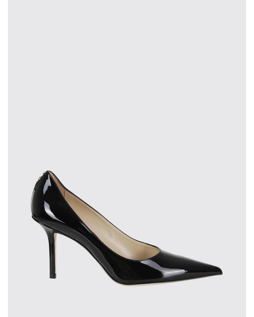 Jimmy Choo Black Love Patent Leather Pumps With High Stiletto Heel