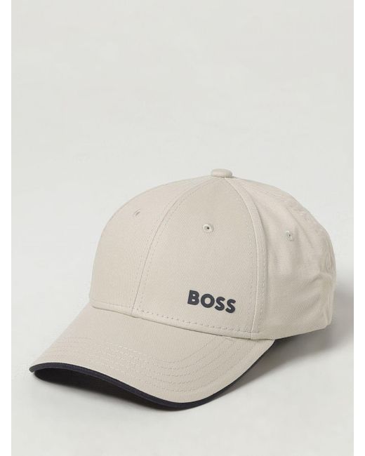 Cappello in cotone con logo di Boss in Natural da Uomo