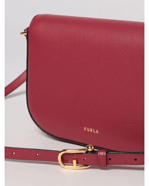 Furla Pink Moonlight Calfskin Shoulder Bag