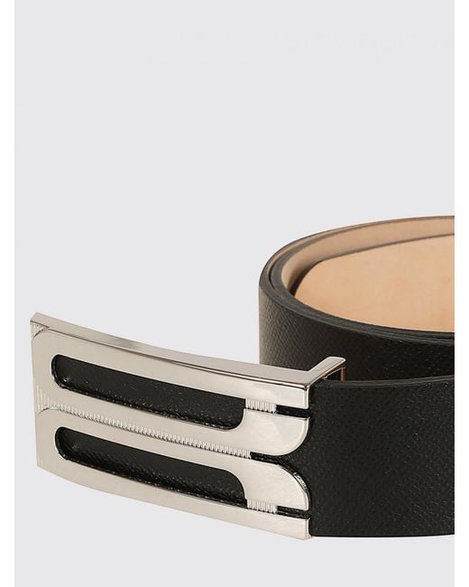 Victoria Beckham White Dorian Calf Leather Belt With Logo Buckle