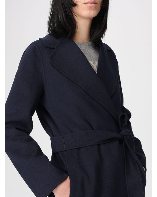 Max Mara Blue Wool Coat